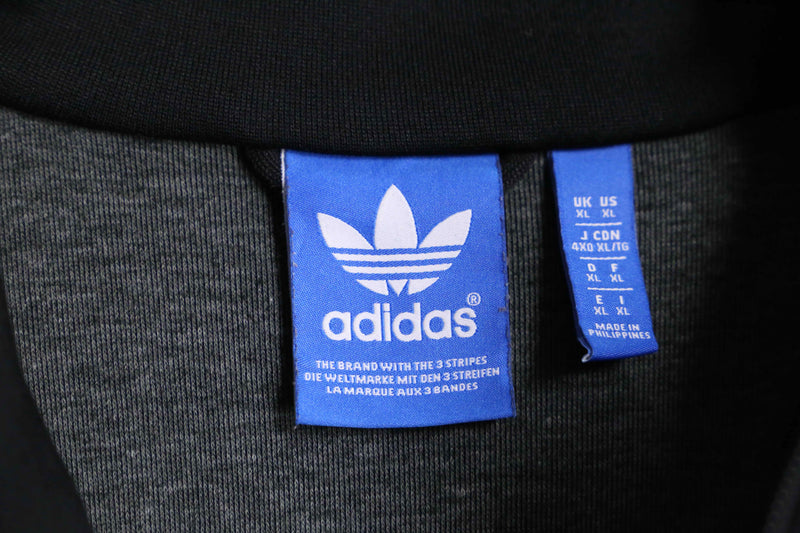 "adidas" black×blue loose track jacket