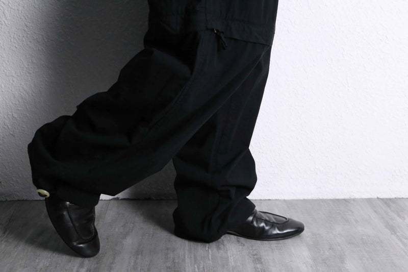 black 2way gimmick cargo pants