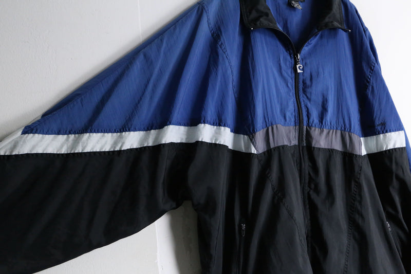 "Pierre Cardin" blue×black nylon jacket