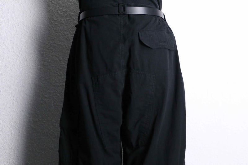 black 2way gimmick cargo pants