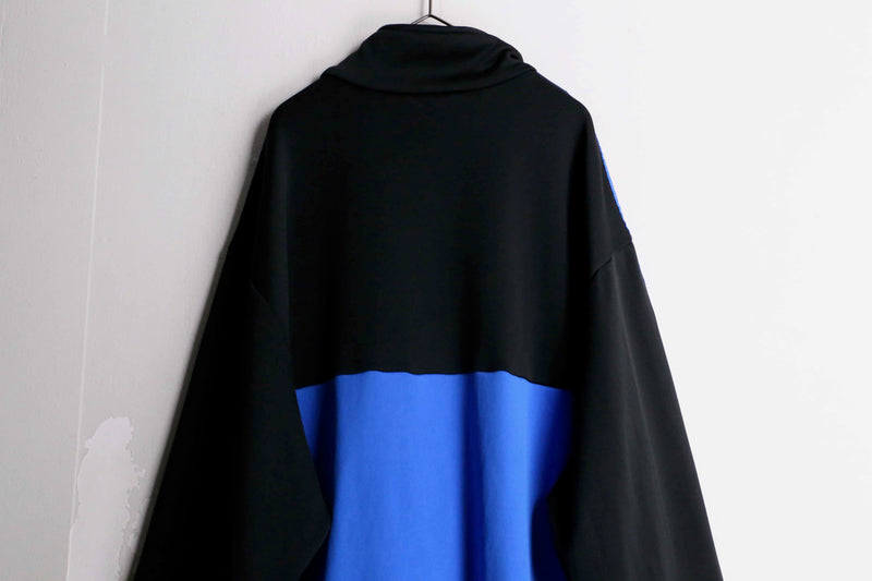 "adidas" black×blue loose track jacket