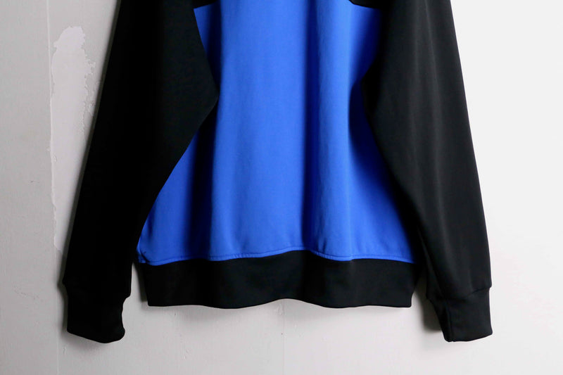 "adidas" black×blue loose track jacket