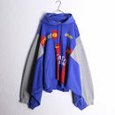 "Re:make" docking loose size silhouette hoodie