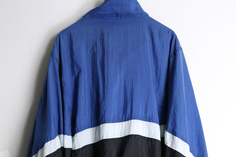 "Pierre Cardin" blue×black nylon jacket