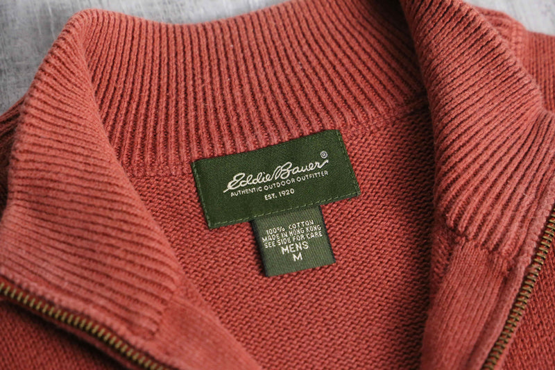 1990-00's Eddie Bauer half zip cotton knit