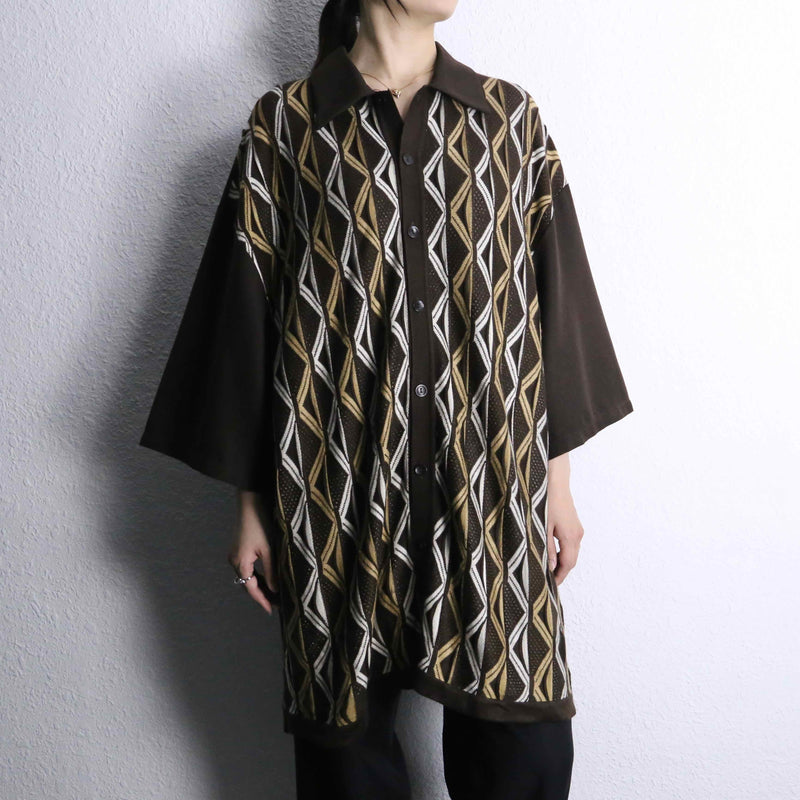 brown color knit switch s/s shirts