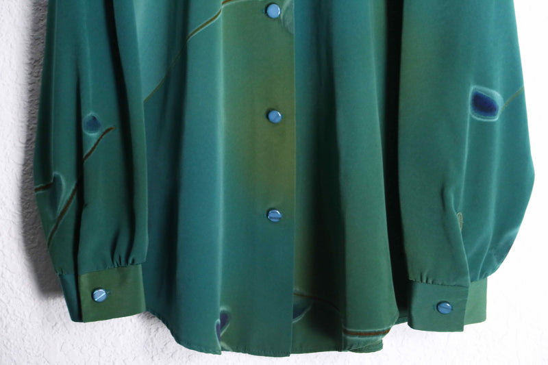 leaf pattern green color l/s shirt