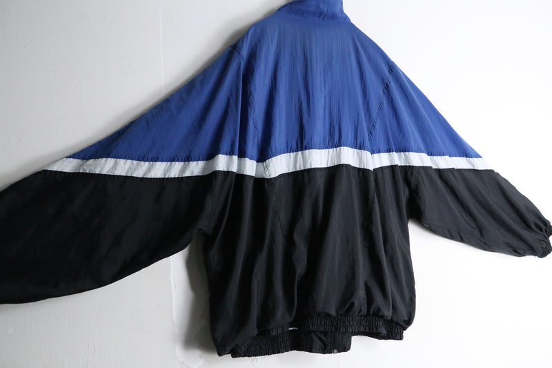 "Pierre Cardin" blue×black nylon jacket