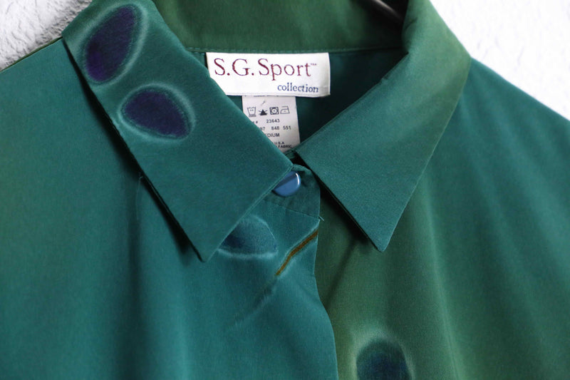 leaf pattern green color l/s shirt