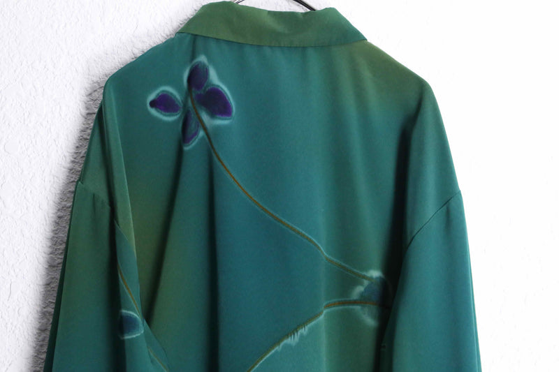 leaf pattern green color l/s shirt
