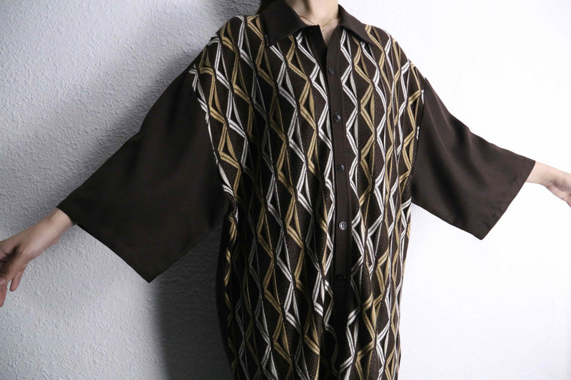brown color knit switch s/s shirts