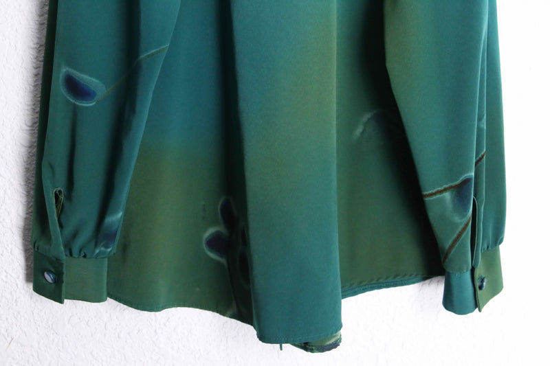 leaf pattern green color l/s shirt