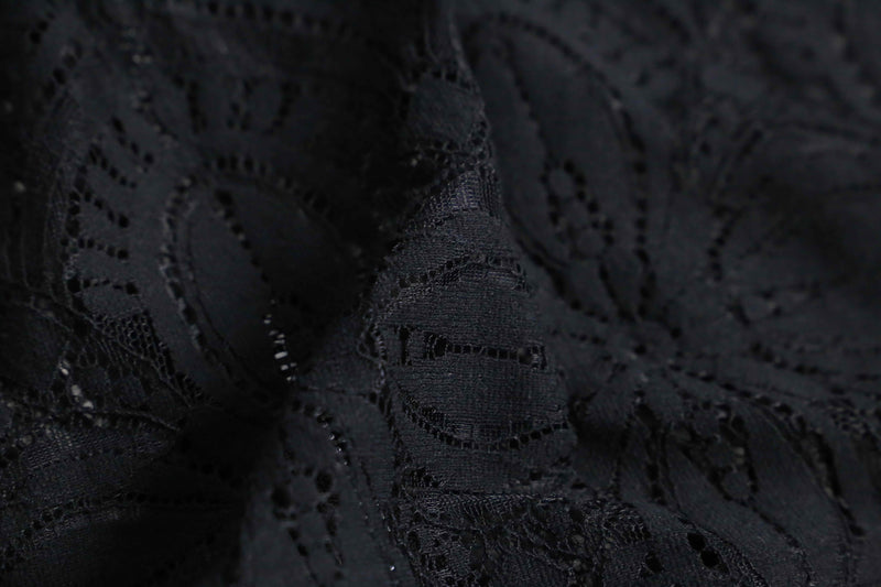 black geometry pattern short length mesh blouson