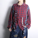"Re:make" docking gather check shirt
