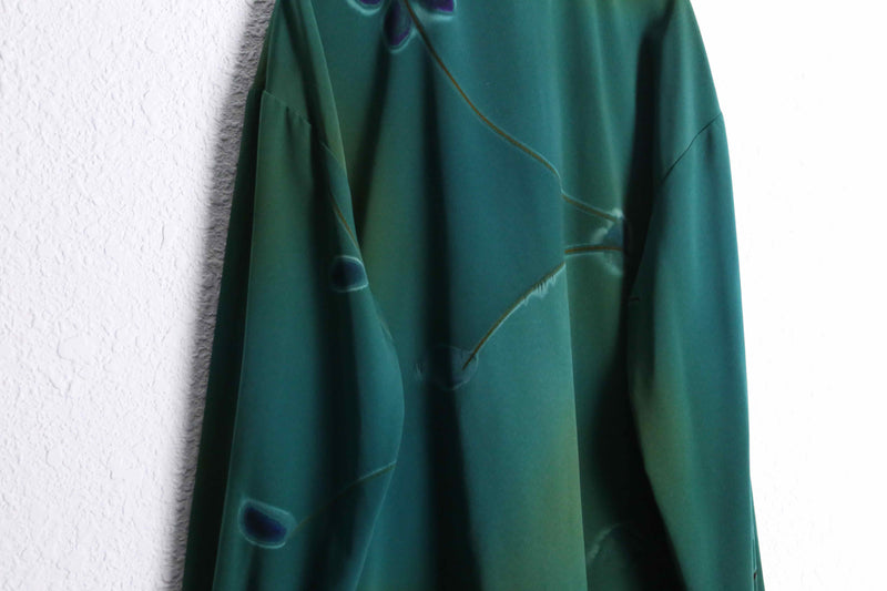 leaf pattern green color l/s shirt