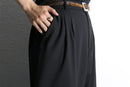 wide baggy two tuck slacks