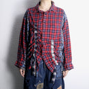 "Re:make" docking gather check shirt