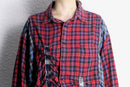 "Re:make" docking gather check shirt