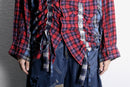 "Re:make" docking gather check shirt