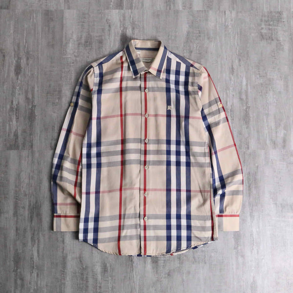 “BURBERRY” tartan check cotton shirt