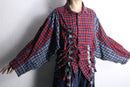 "Re:make" docking gather check shirt