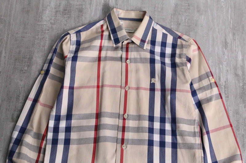 “BURBERRY” tartan check cotton shirt