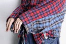 "Re:make" docking gather check shirt
