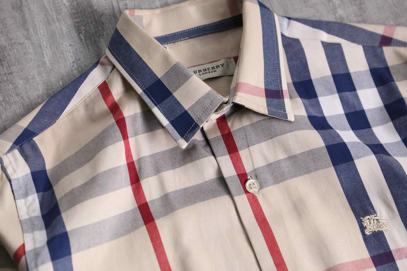 “BURBERRY” tartan check cotton shirt