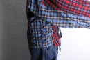 "Re:make" docking gather check shirt
