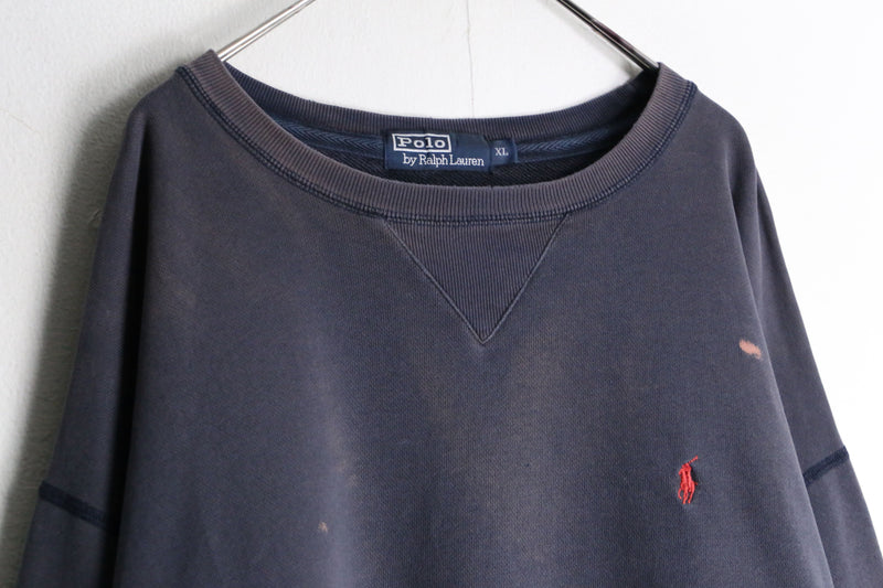 90’s “Polo by RL” damage loose sweat