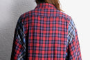 "Re:make" docking gather check shirt