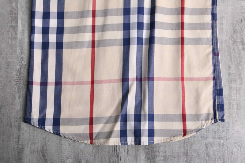 “BURBERRY” tartan check cotton shirt