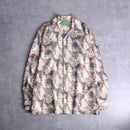 70's "ARROW" total transfer printed poly shirt