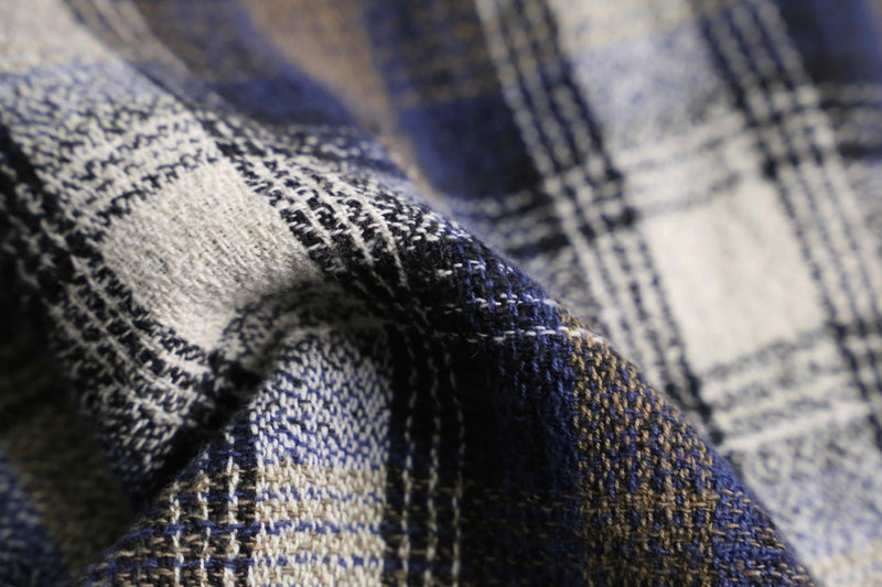 mulch check pattern short length zip up jacket