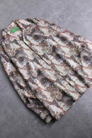 70's "ARROW" total transfer printed poly shirt