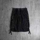 2000s black wide cargo shorts