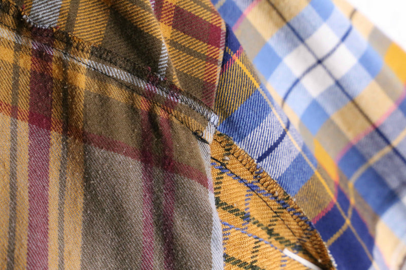 “Remake”docking brown base check shirt hoodie