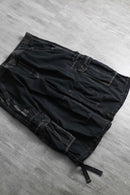 2000s black wide cargo shorts