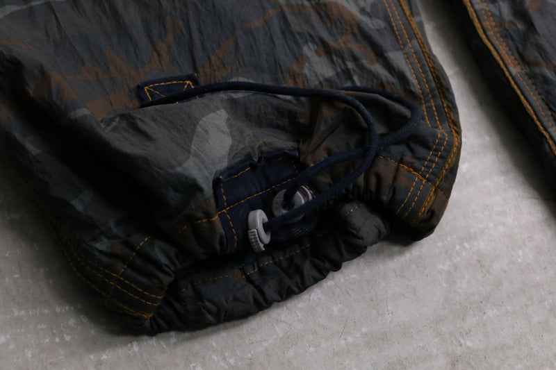 camouflage mix multi pocket wide cargo pants