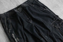 2000s black wide cargo shorts
