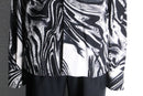 marble pattern long point collar shirt
