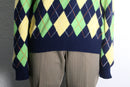 “Polo by Ralph Lauren” argyle check cotton cashmere knit