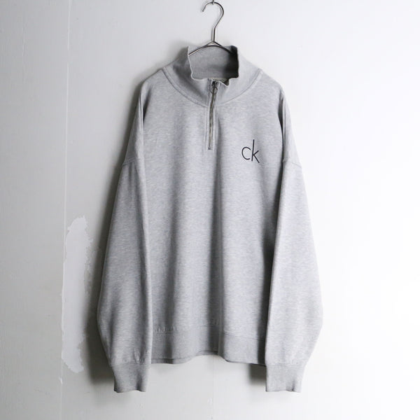 "Calvin Klein Jeans" high neck silhouette half zip sweat