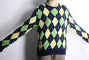“Polo by Ralph Lauren” argyle check cotton cashmere knit