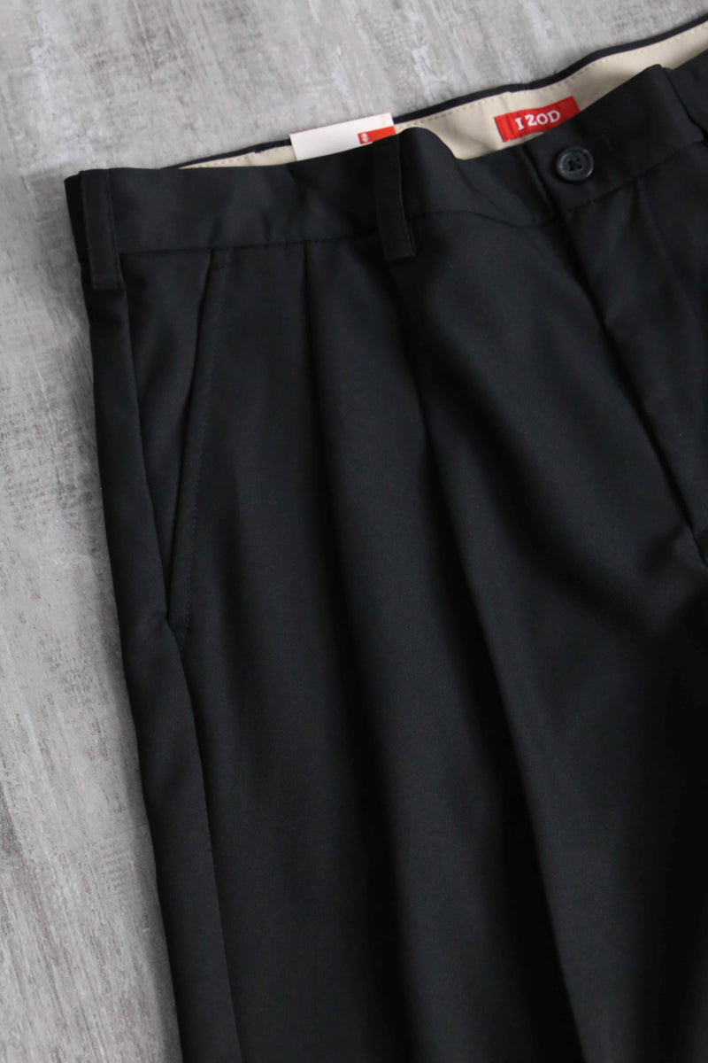 "IZOD" dead stock black slacks short pants