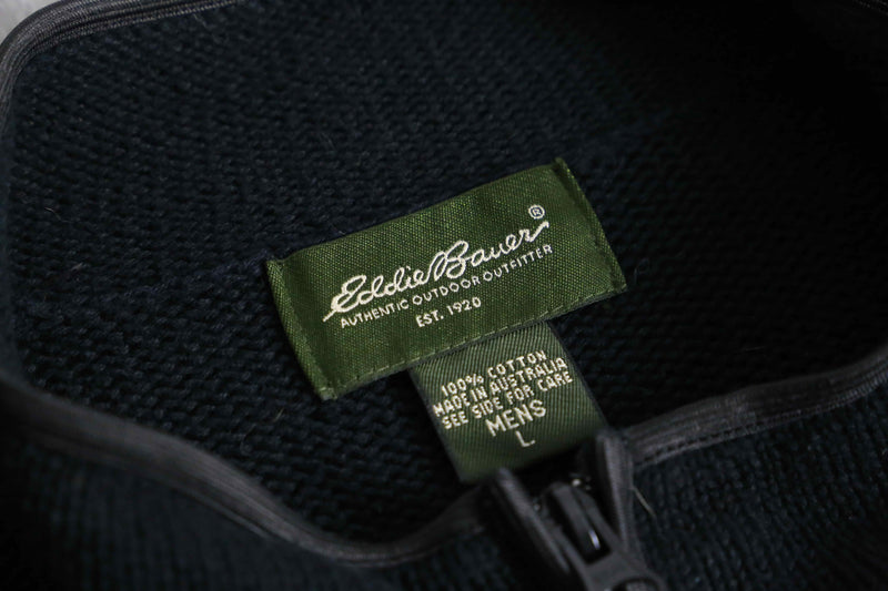 1990s Eddie Bauer half zip cotton knit