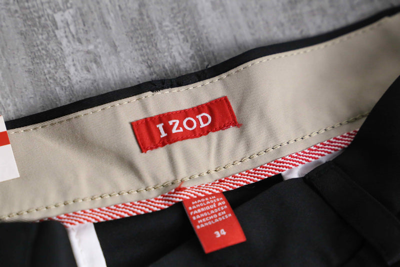 "IZOD" dead stock black slacks short pants