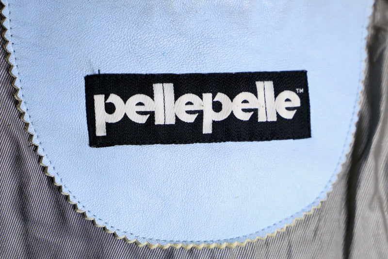 “Pelle Pelle” mosaic switch zip leather jacket