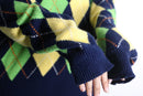 “Polo by Ralph Lauren” argyle check cotton cashmere knit