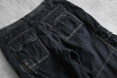 2000s black wide cargo shorts